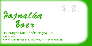hajnalka boer business card